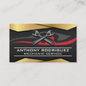 Métal d'or noir | Carte de visite du logo des clés (Devant)