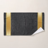 Métal d'or sur noir (Serviette à main)