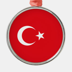 Métal Drapeau turc (Turquie) Ornement en céramique