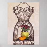 Metal Dress Form Poster