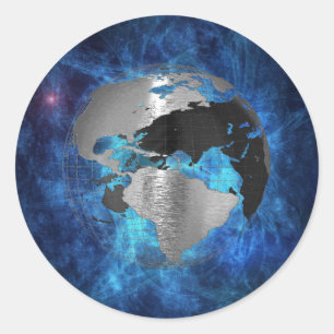 Metal Earth Wereldbol Ronde Sticker