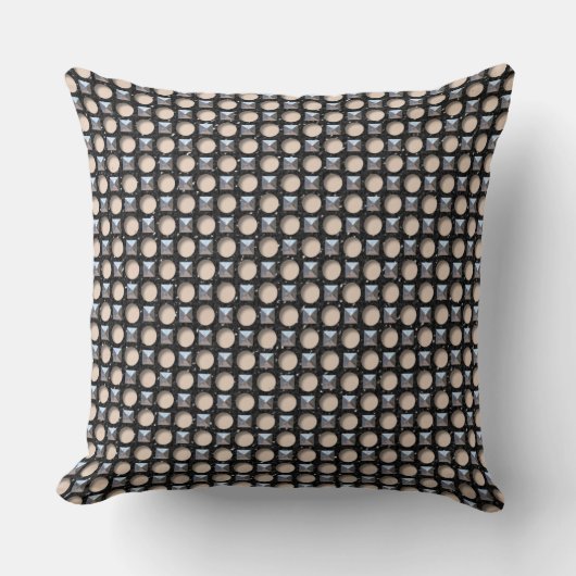 Métal Éclats Sur Cuir Avec Trous Coussin (Recto)