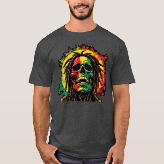 Metal en raggae t-shirt (Voorkant)