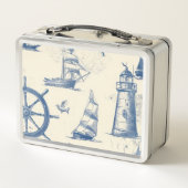 Metal Food Storage Box met mariene details (Achterkant)