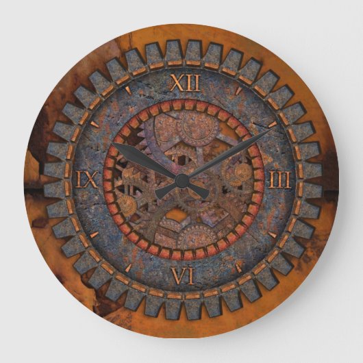 Metal Gears Steampunk Grote Klok (Voorkant)