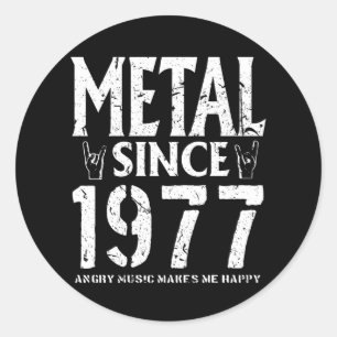 Metal Gift Birthday  1977 Ronde Sticker