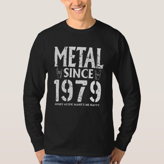 Metal Gift Birthday 1979 T-shirt (Voorkant)
