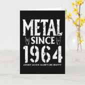 Metal Gift Birthday Vintage 1964 Kaart (Gele Bloem)