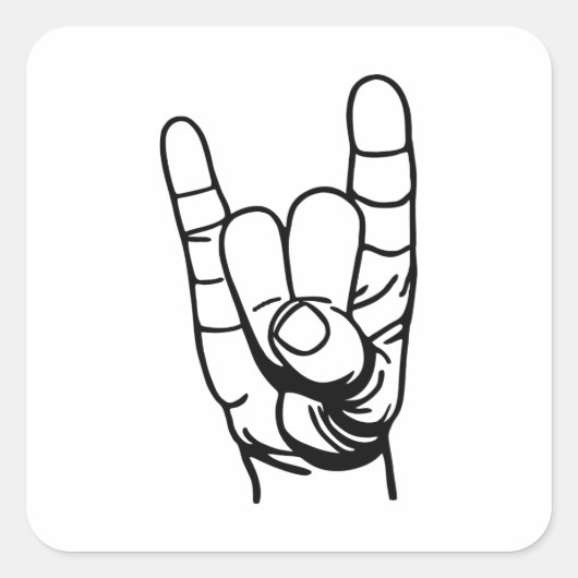 Metal Hand - Devil Fingers Vierkante Sticker (Voorkant)