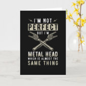 Metal Head Metal Music Fan Gezegde Kaart (Gele Bloem)