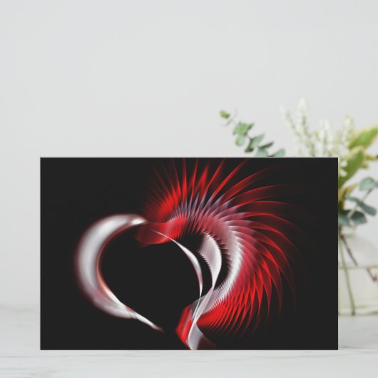 Metal Heart Briefpapier (Staand voorkant)