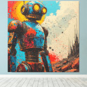 METAL HEART IRON MAN-16 CANVAS AFDRUK (Insitu (Houten vloer))