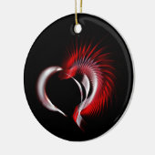 Metal Heart Keramisch Ornament (Links)