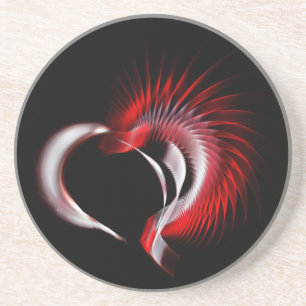 Metal Heart Zandsteen Onderzetter