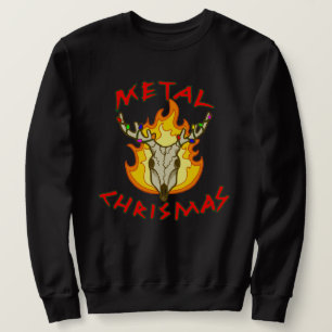 Metal Kerstpunny Reindeschedel Trui