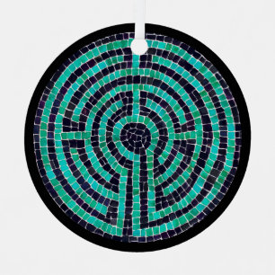 Métal LABYRINTH III Ornement en cercle métallique