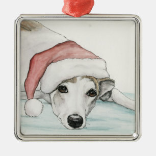 Métal Lévrier en ornement d'art de chien de casquette d