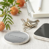 Metal Look aangepaste premium sleutelhanger (Zijkant)