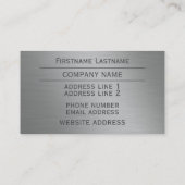 Metal Look cartes de visite personnalisés (Dos)