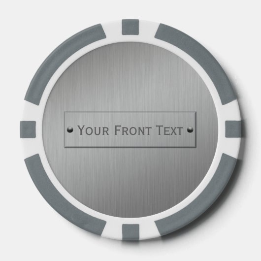 Metal Look custom poker chips (Voorkant)