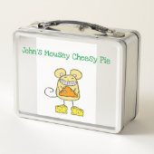 Metal Lunch Box Mousey Cheesy Pizza (Achterkant)