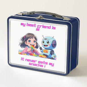 Metal Lunchbox -"Mijn beste vriend is AI Metal Lun