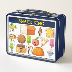 Metal Lunchbox-SNACK KING Kinder lunchbox – Cartoo