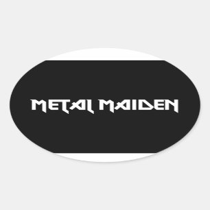 Metal Maiden Ovale Sticker