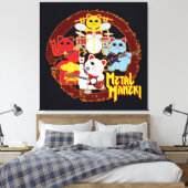Metal Maneki Canvas Afdruk (Insitu (Slaapkamer))