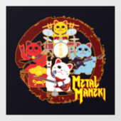 Metal Maneki Raamsticker (Vel)