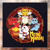 Metal Maneki Raamsticker (Vel 2)