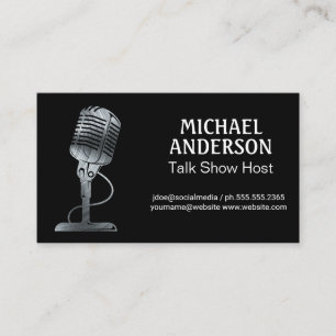 Metal Microfoon   Podcast Visitekaartje