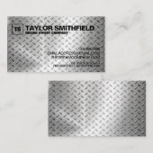 Metal moderne Carte de visite professionnel (Devant / Derrière)