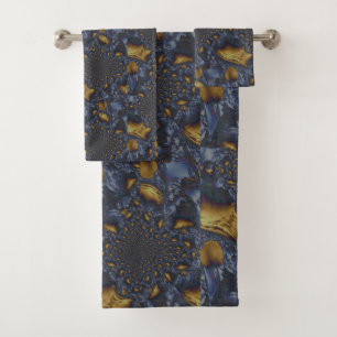 Métal Moulé or et argent bleu