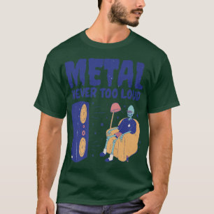 Metal nooit te luid Funny Rock Music Skeleton T-shirt