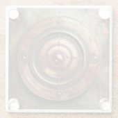 metal object  glazen onderzetter (Achterkant)