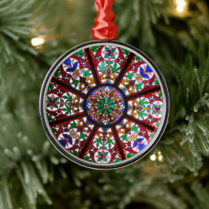 Métal Ornement en céramique de l'église en verre rond