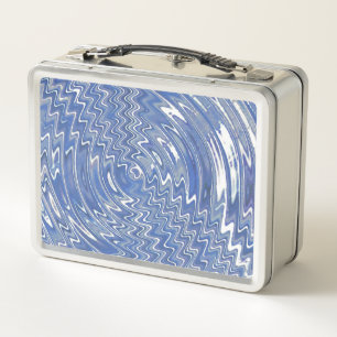 Metal Psychedelic blauw Lunchbox