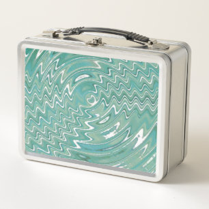 Metal Psychedelic groene Lunchbox