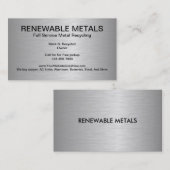 Métal réutilisant des cartes de visite (Devant / Derrière)