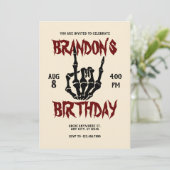 Metal Rock Verjaardag Kaart (Staand voorkant)