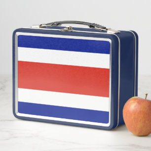 Metal Roestvrij Lunchbox met Costa Rica vlag