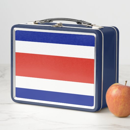 Metal Roestvrij Lunchbox met Costa Rica vlag (In situ)