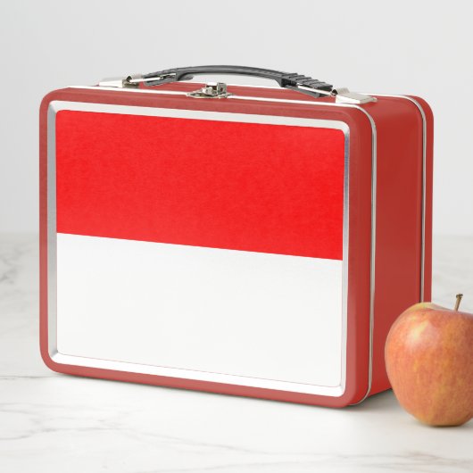 Metal Roestvrij Lunchbox met Indonesische vlag (In situ)