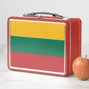Metal Roestvrij Lunchbox met Litouwse vlag