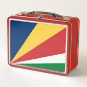 Metal Roestvrij Lunchbox met Seychellen Kleuren (Voorkant)