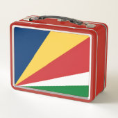 Metal Roestvrij Lunchbox met Seychellen Kleuren (Achterkant)