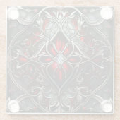 Metal Ruby Art Glazen Onderzetter (Achterkant)