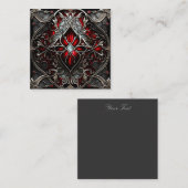 Metal Ruby Art Vierkante Visitekaartje (Voorkant / Achterkant)