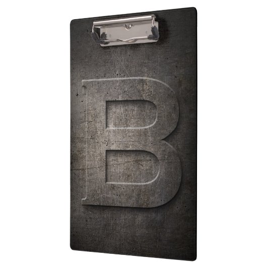 Metal Rustic B Monogram Klembord (Links)